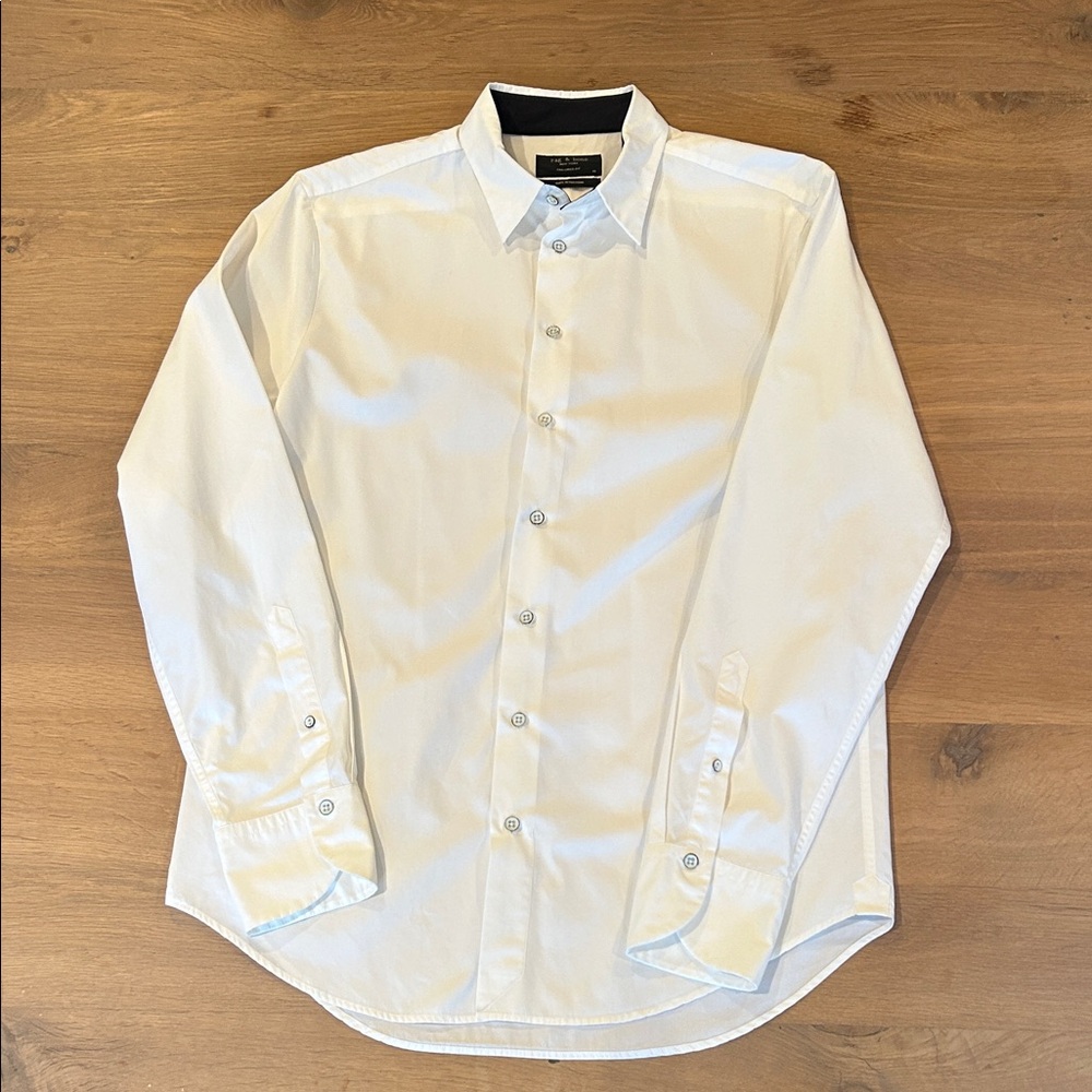 Mens Rag & Bone White Poplin dress shirt